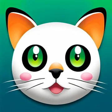 Playful cat chat app icon