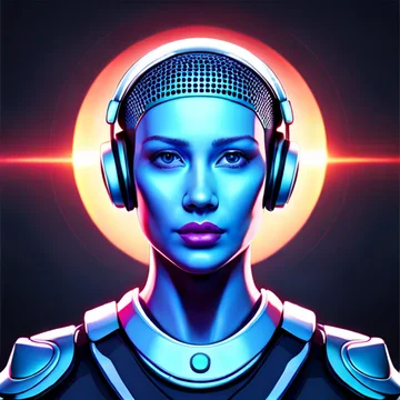 Robot microphone AI voice app icon