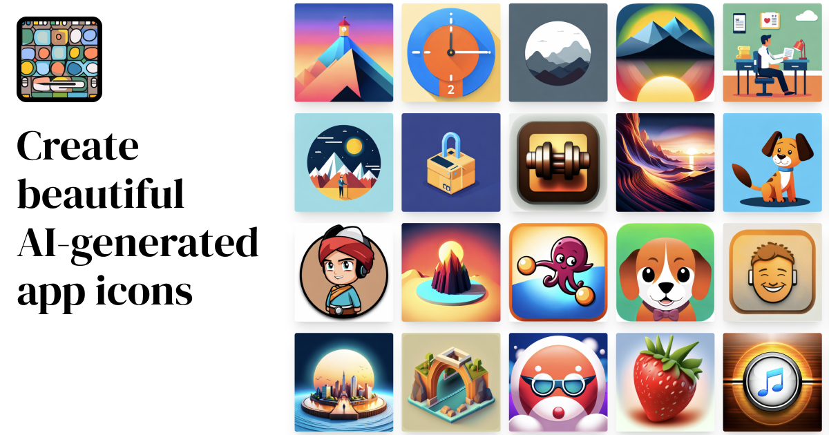 Create beautiful AI-generated app icons | Appicons.ai