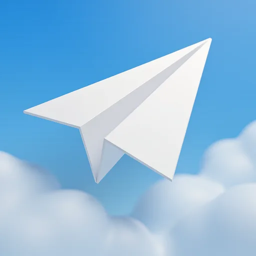 Paper plane in the clouds app icon made with Appicons.ai
