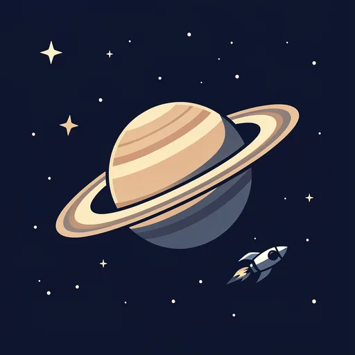 Ringed planet with a rocket app icon made with Appicons.ai