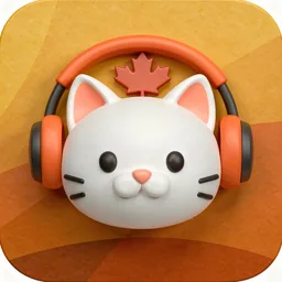 Cat with headphones icon, Thanksgiving (Canada) edition