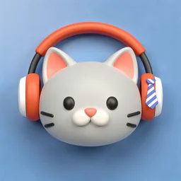 Cat with headphones icon, Father’s Day edition