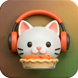 Cat with headphones icon, Thanksgiving (US) edition