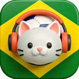 Cat with headphones icon, Women’s Football World Cup edition